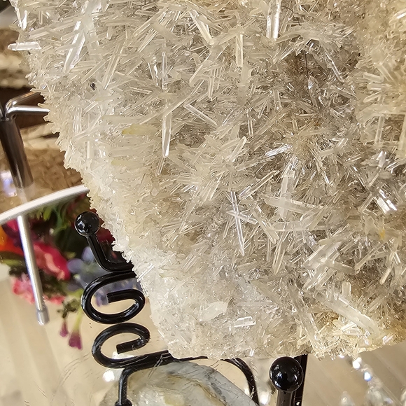 Gorgeous Large Quartz Heart With Sparkly Quartz Needles 5" X 4" With Stand - Picture 6 of 16